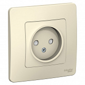 Купить Розетка Schneider Electric Blanca BLNRS000112 одноместная с защитными шторками молочная по низкой цене