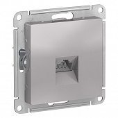Купить Розетка Schneider Electric AtlasDesign ATN000383 RJ45 компьютерная оконечный одноместный алюминий по низкой цене