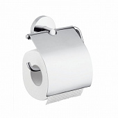 Купить Держатель для туалетной бумаги Hansgrohe Logis с крышкой латунный хром 40523000 по низкой цене