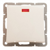 Купить Выключатель Schneider Electric Дуэт WDE000213 одноклавишный с индикатором бежевый по низкой цене