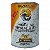 Купить Грунт-эмаль NOVOCOLOR 3 в 1 глянцевая черный 1 кг по низкой цене