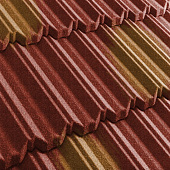 Купить Черепица Metrotile Metroclassic композитная красно-желтая по низкой цене