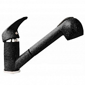 Купить Смеситель GranFest 1774 для кухни, черный, с выдвижной лейкой по низкой цене