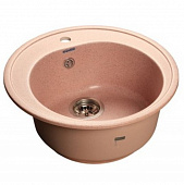 Купить Мойка GranFest Rondo GF-R510 кухонная композитная розовая D508 мм по низкой цене