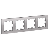 Купить Рамка Schneider Electric AtlasDesign ATN000304 алюминий четырехместная по низкой цене