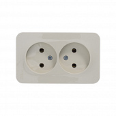 Купить Розетка двойная Schneider Electric Бланка без заземления бежевая по низкой цене
