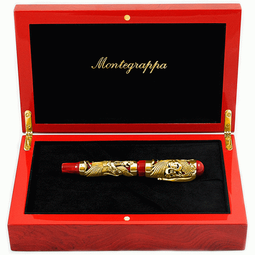Купить Ручка Montegrappa Eternal bird Phoenix gold M перьевая по низкой цене