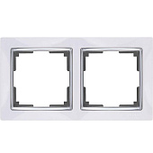 Купить Рамка Werkel Snabb WL03-Frame-02-white-GD белая/золото двухместная по низкой цене
