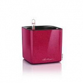 Купить Кашпо Lechuza Cube Glossy Complete cherry pie high gloss glitter 14x14x14 см по низкой цене