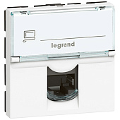 Купить Розетка Legrand Mosaic 076564 RJ45 компьютерная одноместная белая по низкой цене