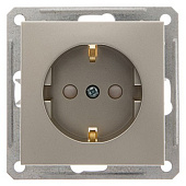 Купить Розетка Schneider Electric W59 RS16-152-4-86 одноместная с заземлением и защитными шторками шампань по низкой цене