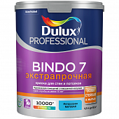 Купить Краска Dulux Professional Bindo 7 экстрапрочная база BW для стен и потолков матовая 4 л по низкой цене