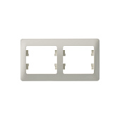 Купить Рамка Schneider Electric Глосса 2 поста горизонтальная бежевая по низкой цене