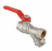 Купить Кран Valtec Combi шаровой VT.292.N.05 полнопроходной латунный со встроенным фильтром по низкой цене