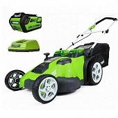 Купить Газонокосилка Greenworks G-MAX 40V TwinForce G40LM49DBK3 аккумуляторная по низкой цене