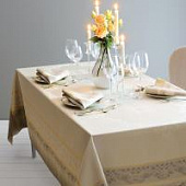 Купить Скатерть Garnier–Thiebaut Perce-Neige какао, 174х304 см по низкой цене