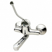 Купить Смеситель Vidima Сева Профи для умывальника, настенный локтевой хром по низкой цене