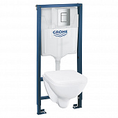 Купить Инсталляция GROHE Solido с унитазом, сиденьем, кнопкой Skate Cosmopolitan по низкой цене