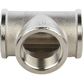 Купить Тройник Stout SFT-0020-000001 1 дюйм никелированный с внутренней резьбой по низкой цене