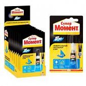 Купить Клей Henkel Супер Момент Гель на блистер-карте в шоу-боксе 10 шт 3 г по низкой цене