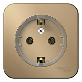 Купить Розетка Schneider Electric Blanca BLNRA110114 Компакт одноместная с заземлением и изолирующей пластиной титан по низкой цене