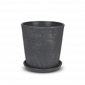 Купить Горшок керамический Лофт d26 см графит по низкой цене
