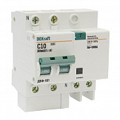 Купить Автоматический выключатель DEKraft ДИФ-101 2п C 10А 30мА тип AC 4.5кА дифференциального тока по низкой цене