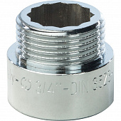 Купить Удлинитель Stout SFT-0002-003415 3/4 дюйма 15 мм хромированный с внутренней и наружной резьбой по низкой цене