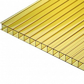 Купить Поликарбонат Юг-Ойл-Пласт Ug Standart сотовый желтый 6 мм 2,1х6 м по низкой цене