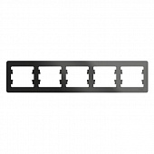 Купить Рамка Schneider Electric Glossa GSL000705 антрацит пятиместная по низкой цене