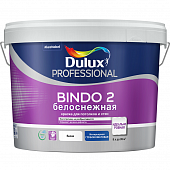 Купить Краска Dulux Professional Bindo 2 для стен и потолков, белоснежная, глубокоматовая 9 л по низкой цене