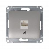 Купить Розетка компьютерная Schneider Electric Глосса без рамки платина по низкой цене