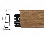 Деревянный, металлический, пластиковый напольный плинтус.