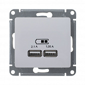 Купить Розетка USB Schneider Electric Глосса без рамки белая по низкой цене