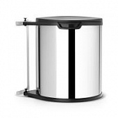 Купить Бак Brabantia мусорный, встраиваемый, стальной полированный, 15 л по низкой цене