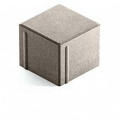 Купить Тротуарная плитка Steingot Сити 80 из серого цемента с полным прокрасом квадрат светло-серая 100х100х80 мм по низкой цене