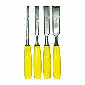 Купить Набор Biber стамесок с пластиковой ручкой, (4 шт.: 6 мм, 12 мм, 18 мм, 25 мм) по низкой цене