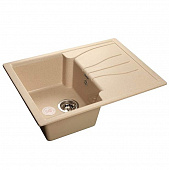 Купить Мойка GranFest Standart GF-S680L кухонная композитная бежевая 680х496 мм по низкой цене