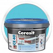 Купить Затирка Ceresit CE 40 Aquastatic Небесная цементная для швов 2 кг по низкой цене