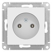 Купить Розетка Schneider Electric AtlasDesign ATN000141 одноместная без заземления белый по низкой цене