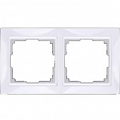 Купить Рамка Werkel Snabb Basic WL03-Frame-02 белая двухместная по низкой цене