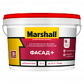 Купить Краска фасадная акриловая Marshall ФАСАД+ белая 2,5 л по низкой цене