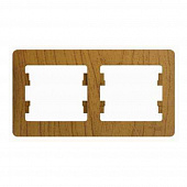 Купить Рамка Schneider Electric Глосса 2 поста горизонтальная дуб по низкой цене