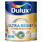 Купить Краска Dulux Ultra Resist для кухни и ванной база BС матовая 0,9 л по низкой цене