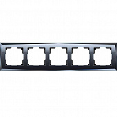 Купить Рамка Werkel Diamant WL08-Frame-05 черная пятиместная по низкой цене