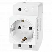 Купить Розетка TDM Electric на DIN-рейку о/у, с/з, 1 гнездо, 16 А, 230 В, IP20, белая по низкой цене