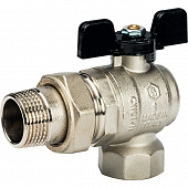 Купить Кран Stout шаровой SVB-0008-000025 полнопроходной угловой латунный американка по низкой цене