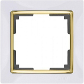 Купить Рамка Werkel Snabb WL03-Frame-01-white-GD белая/золото одноместная по низкой цене