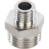 Купить Ниппель Stout переходной SFT-0004-001214 1/2х1/4 дюйма никелированный с наружной резьбой по низкой цене
