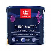 Купить Краска Tikkurila EURO MATT 3 C для стен и потолков в/д 0,9 л по низкой цене